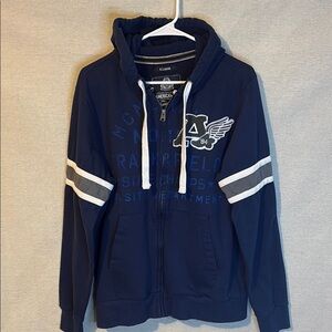 American Rag Mens Extra Large Zip Up Hoodie Sweatshirt Cotton‎ Retro 1984 Casual